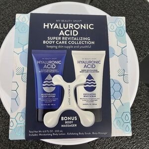 My Beauty Spot Hyaluronic Acid Body Care Set Lotion Scrub & Massager New